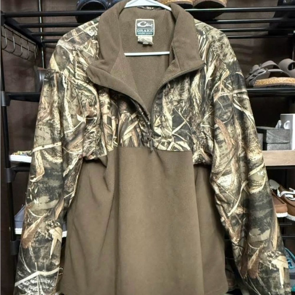 Drake Brown and Camo Outdoor Pullover